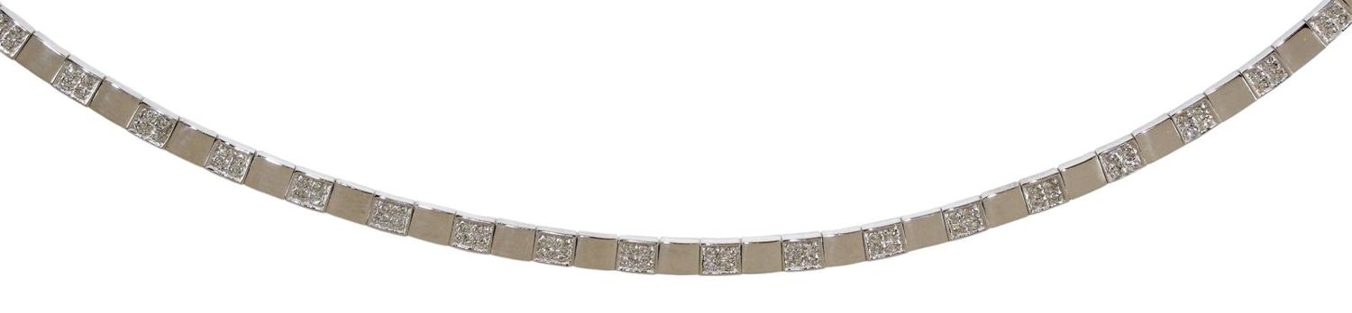 Große Abbildung Nr.2: 121-1700 Collier 585 Weißgold: (Schmuck, DRC Pforzheim)