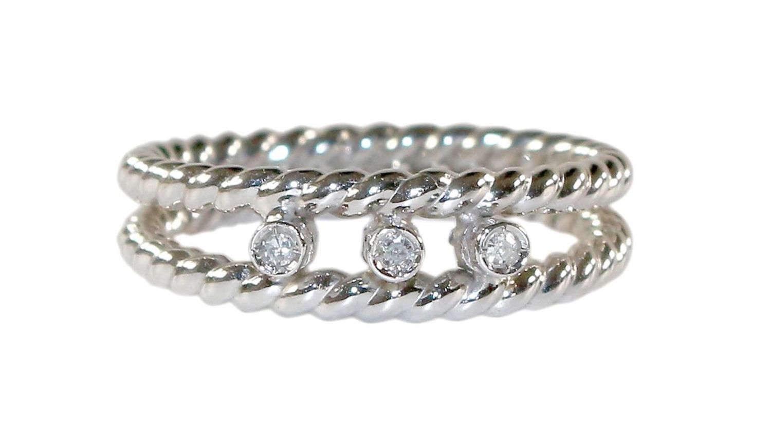 Große Abbildung Nr.1: 121-1705 Diamantring 585 WG.: (Schmuck, DRC Pforzheim)