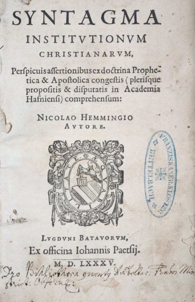 Große Abbildung Nr.1: 121-171 Hemmingsen,N. (Hemmingius).: (Alte Drucke, Handschriften und Theologie)