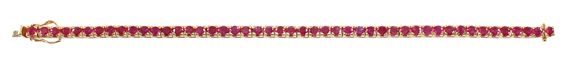Große Abbildung Nr.1: 121-1713 Rubinarmband: (Schmuck, DRC Pforzheim)