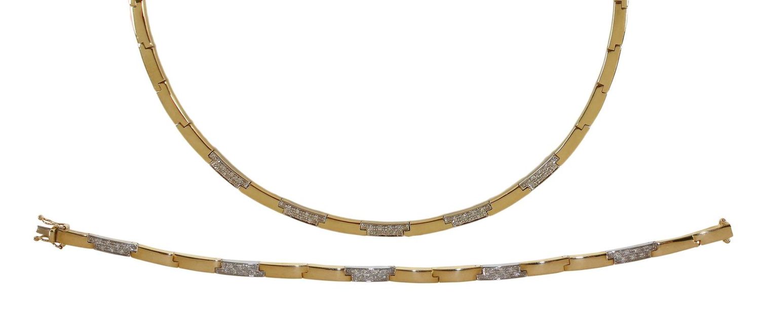 Große Abbildung Nr.1: 121-1714 Set: Collier und Armband: (Schmuck, DRC Pforzheim)