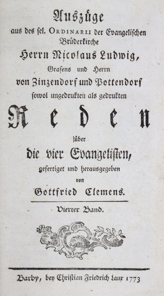 Große Abbildung Nr.1: 121-173 Zinzendorf,N.L.v.: (Herrnhuter)