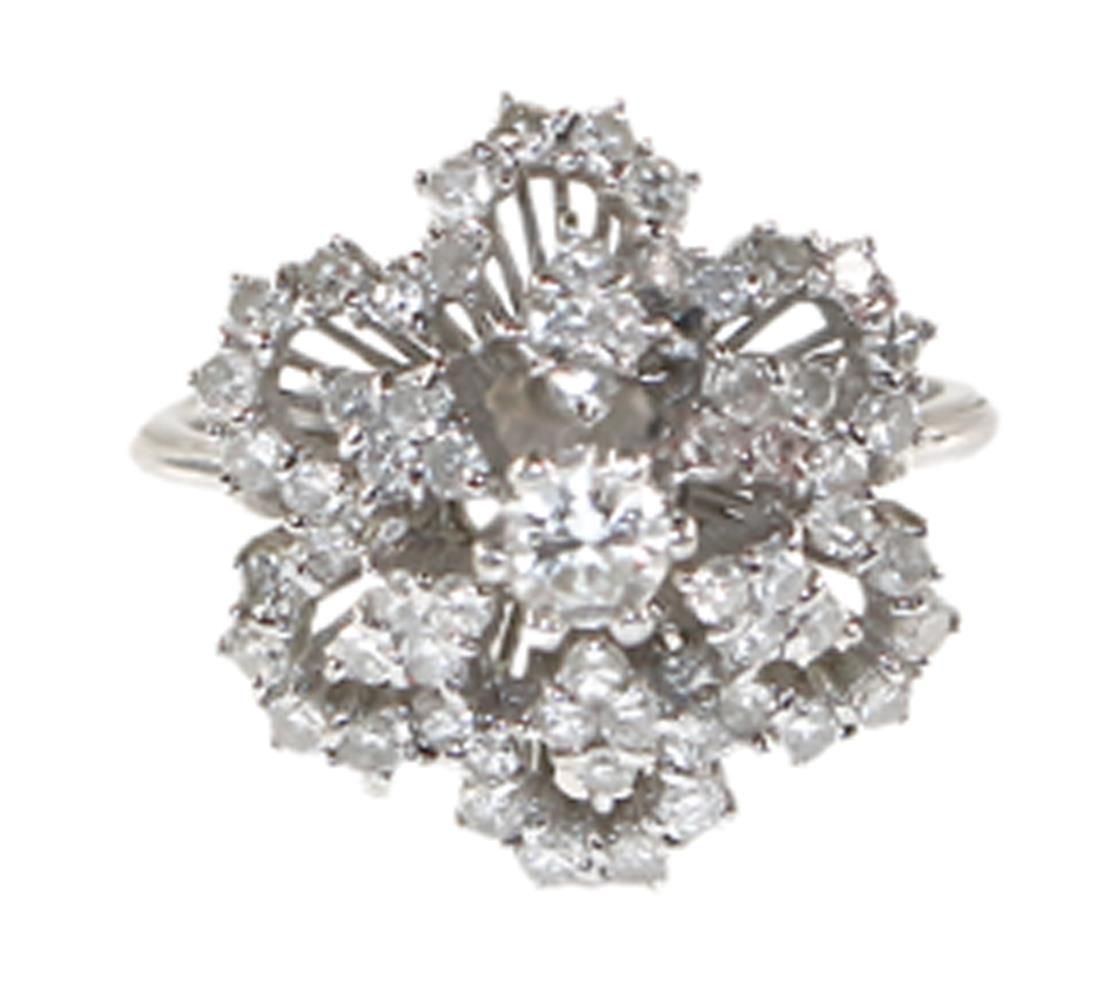 Große Abbildung Nr.1: 121-1730 Brillantring 750 WG.: (Schmuck, Ringe)
