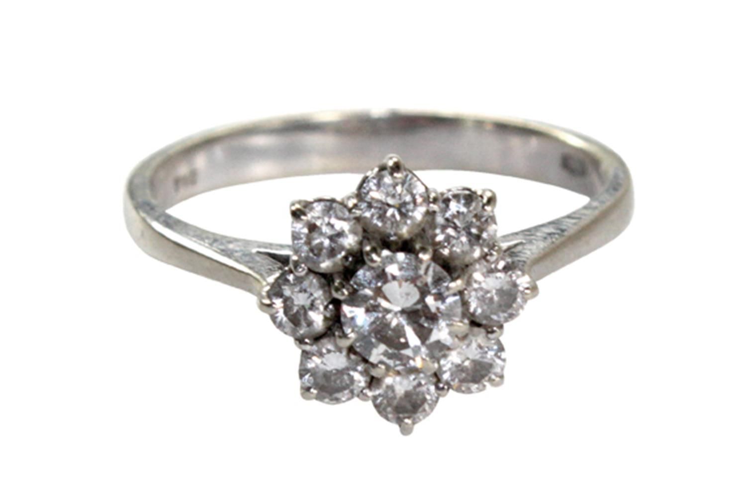 Große Abbildung Nr.1: 121-1731 Brillantring 750 WG: (Schmuck, Ringe)