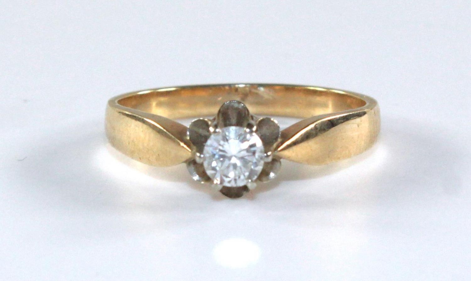 Große Abbildung Nr.1: 121-1738 Solitärring 585: (Schmuck, Ringe)