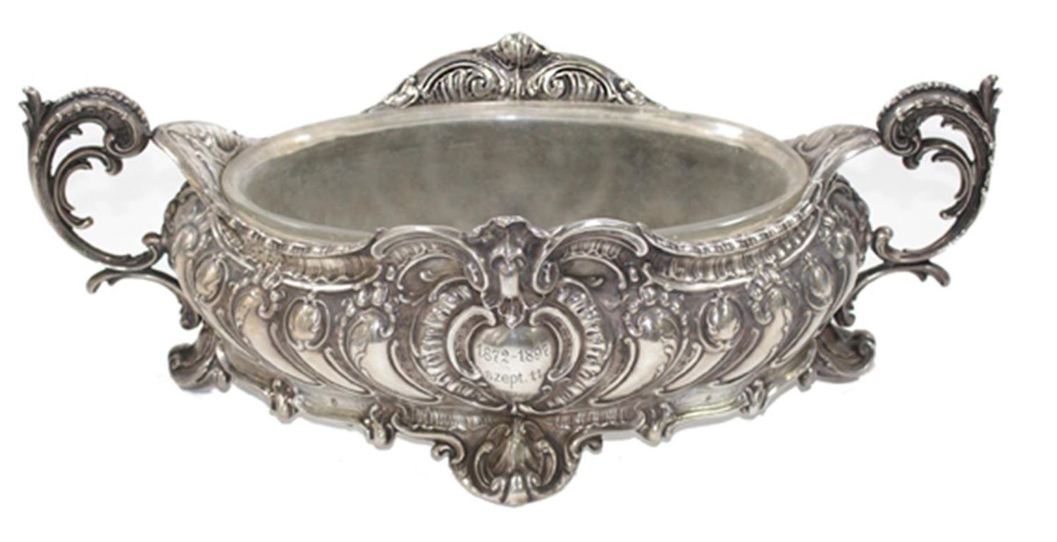 Große Abbildung Nr.1: 121-1762 Prächtige Silber-Jardiniere Wien: (Silber)