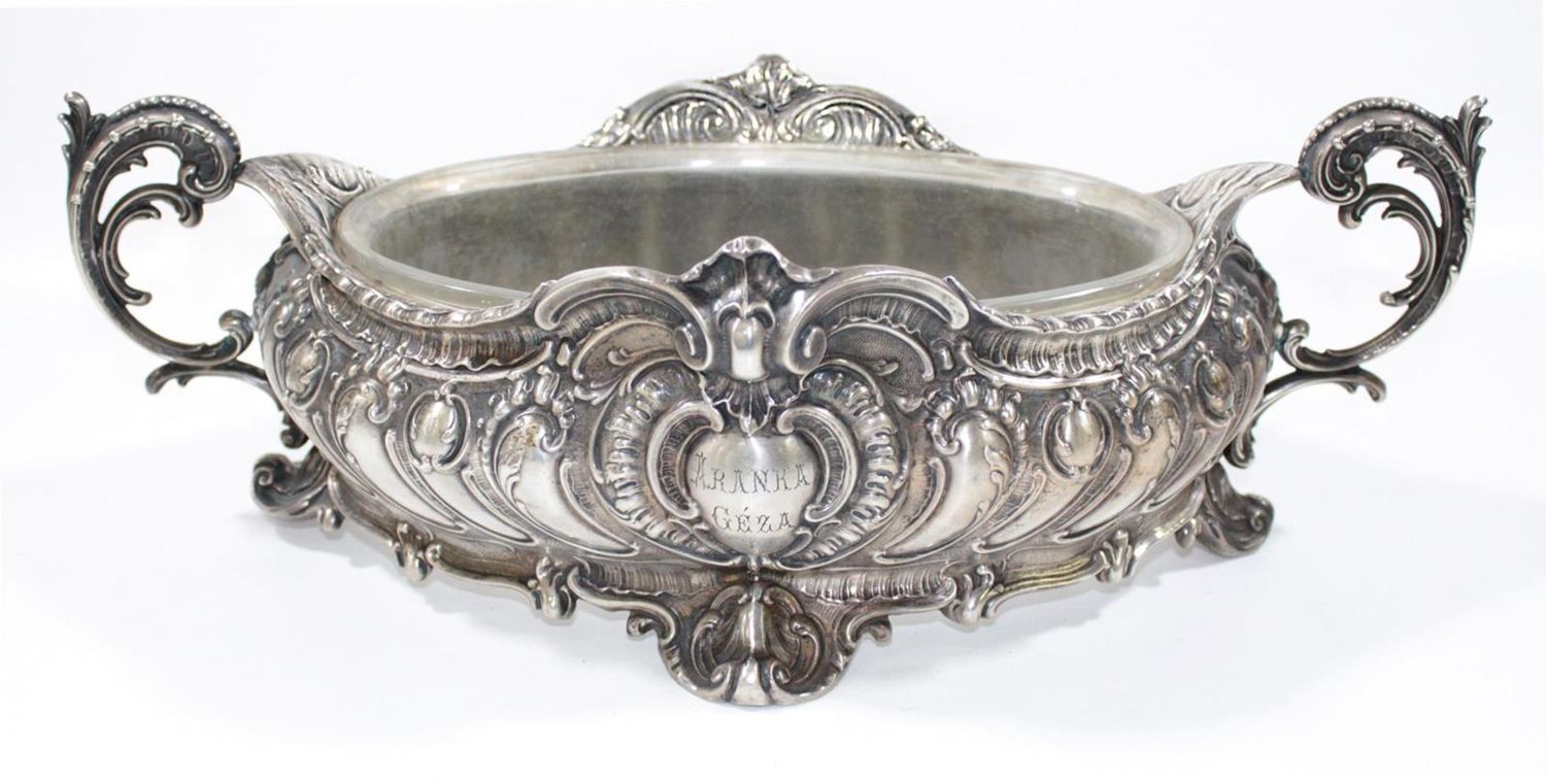Große Abbildung Nr.2: 121-1762 Prächtige Silber-Jardiniere Wien: (Silber)