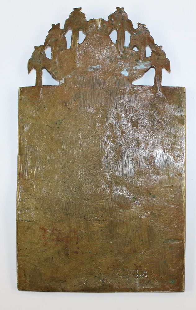 Große Abbildung Nr.2: 121-1853 Metallikone: (Volkskunst, Ikone)