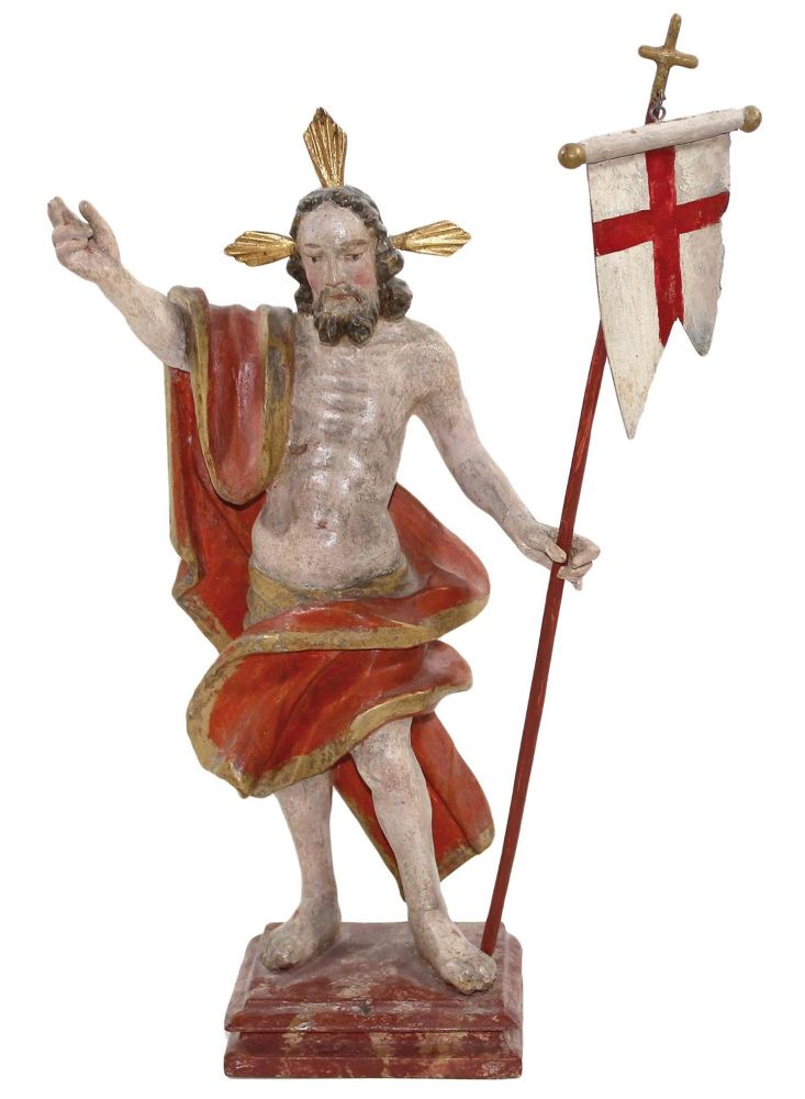 Große Abbildung Nr.1: 121-1862 Auferstehungschristus.: (Volkskunst, Religiöse Volkskunst)