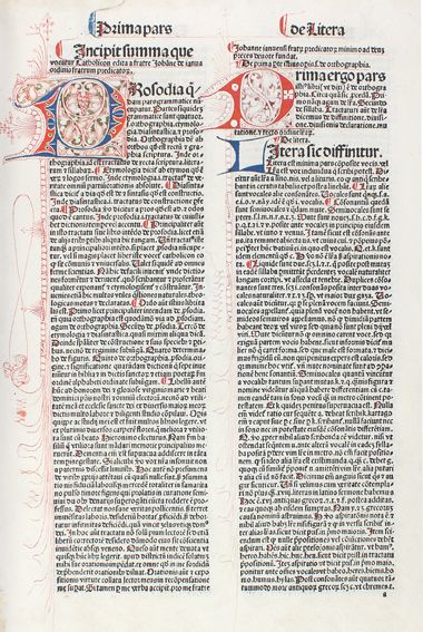 Große Abbildung Nr.1: 121-189 Johannes Balbus de Janua.: (Inkunabeln)