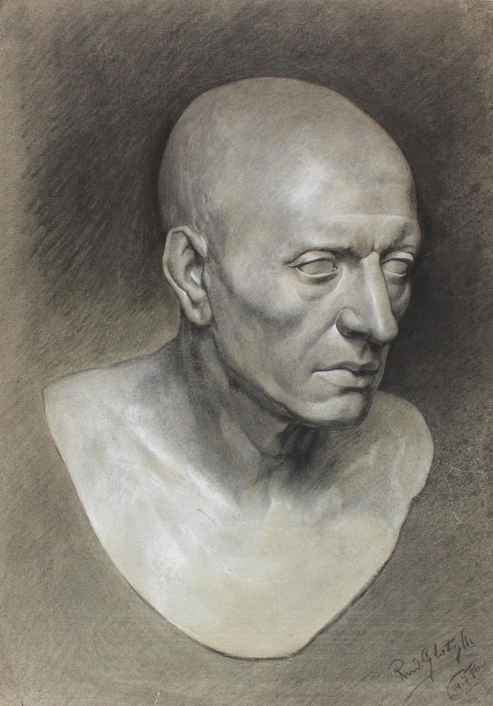 Große Abbildung Nr.3: 121-1988 3 Kohlezeichnungen: (Varia, Portrait)