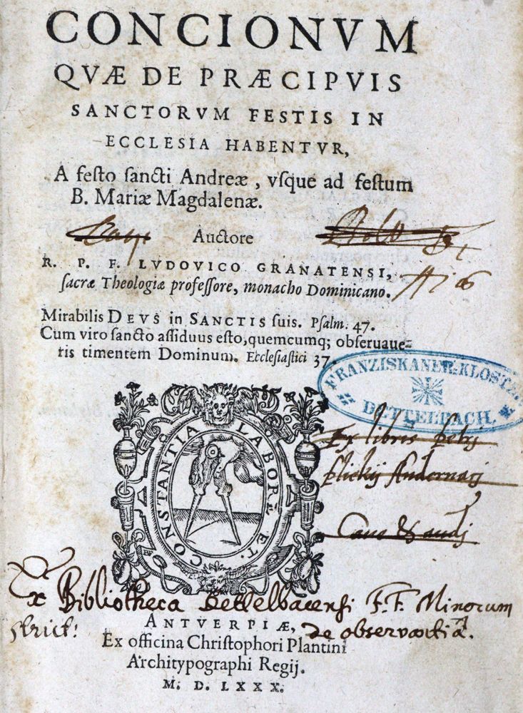 Große Abbildung Nr.1: 121-210 Luis de Granada.: (Alte Drucke, Handschriften und Theologie)
