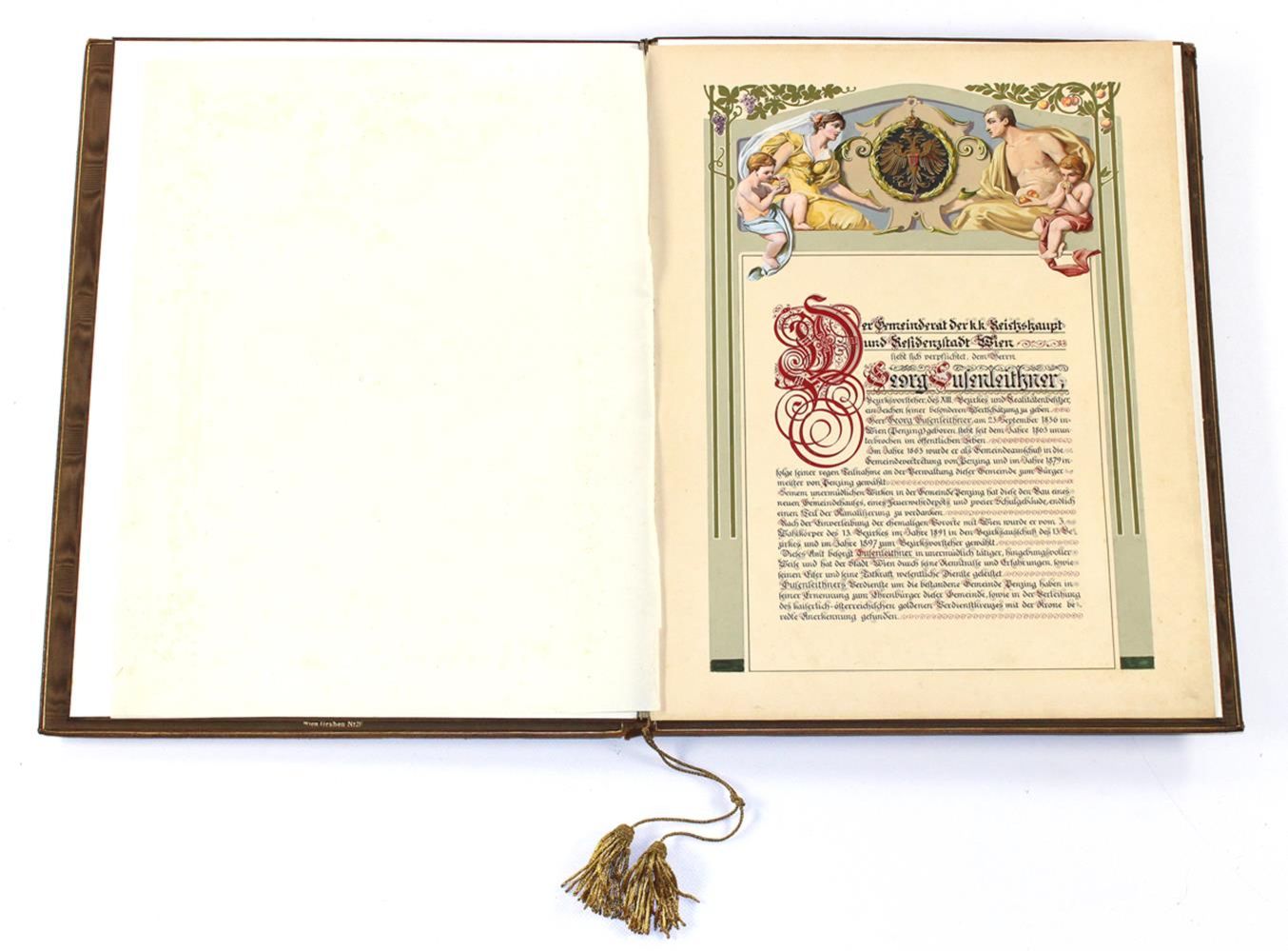 Große Abbildung Nr.2: 121-2269 Ehrenurkunde: (Ausland, Österreich, Wien)