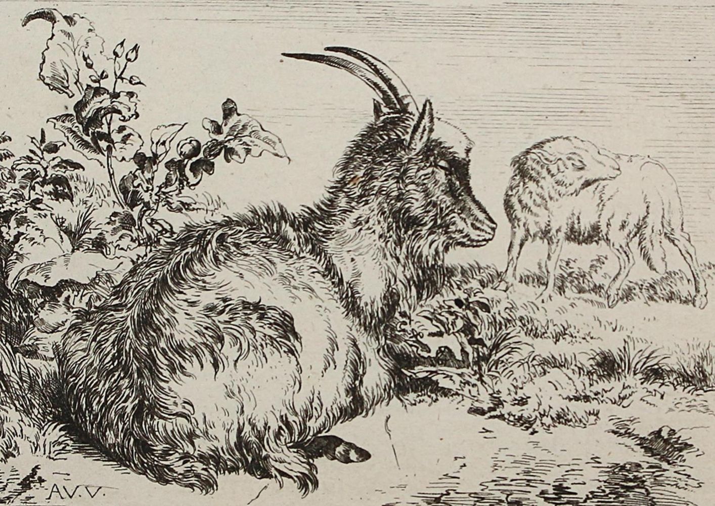 Große Abbildung Nr.4: 121-2376 Berchem, Nicolaes: (Künstlergraphik)