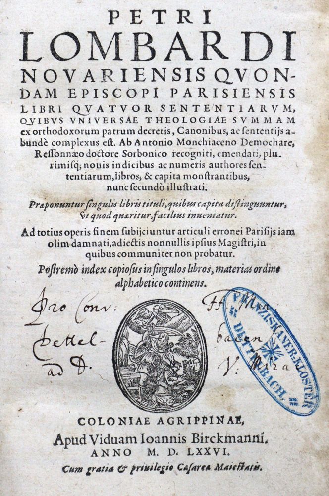 Große Abbildung Nr.1: 121-245 Petrus Lombardus.: (Alte Drucke, Handschriften und Theologie)
