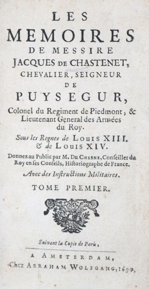 Große Abbildung Nr.1: 121-254 Puysegur,J.de C.de.: (Alte Drucke, Handschriften und Theologie)
