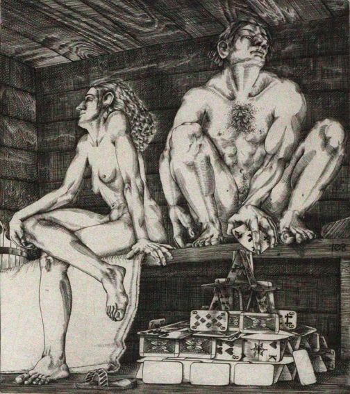 Große Abbildung Nr.1: 121-2548 Zettl, Baldwin: (Künstlergraphik, Erotika - Galantes)