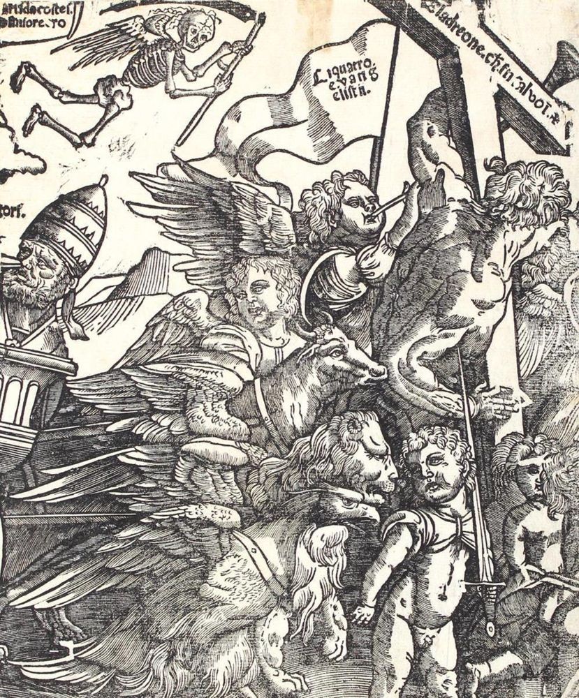 Große Abbildung Nr.1: 121-2550 Evangelistensymbole.: (Künstlergraphik)