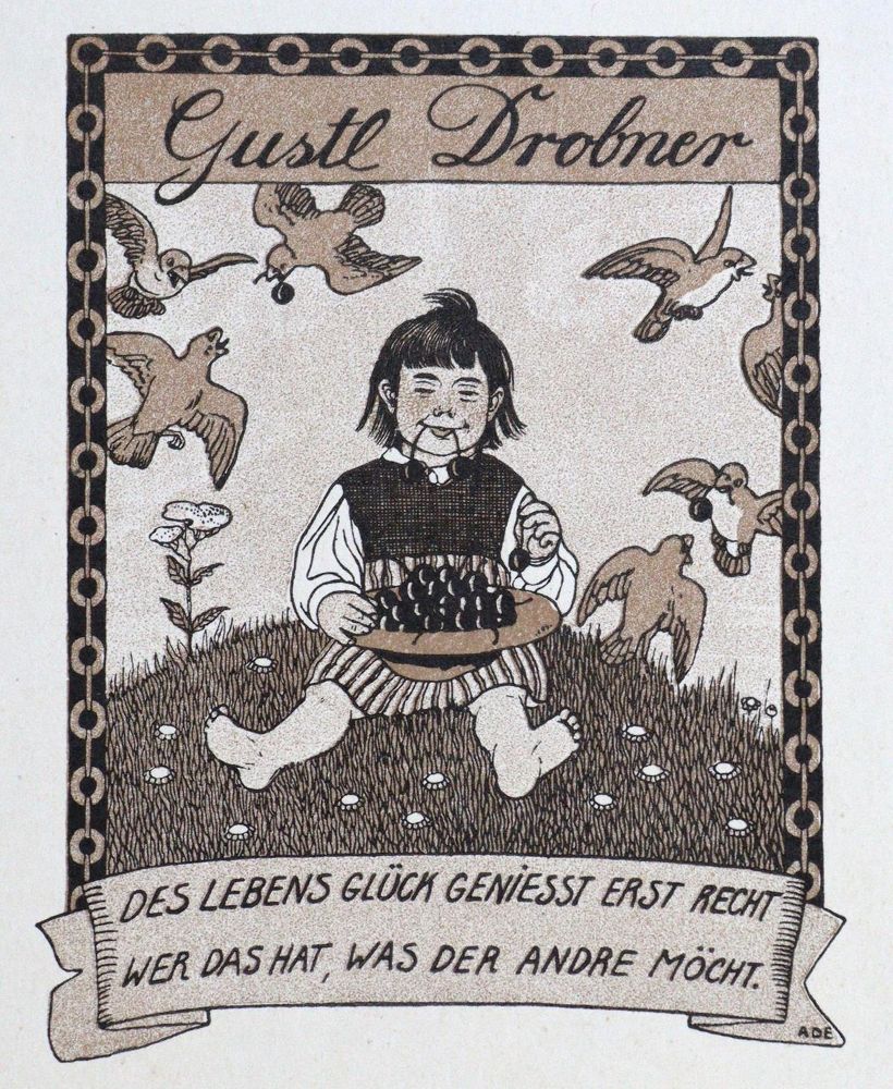 Große Abbildung Nr.1: 121-2555 Ade, Mathilde: (Künstlergraphik, Exlibris)