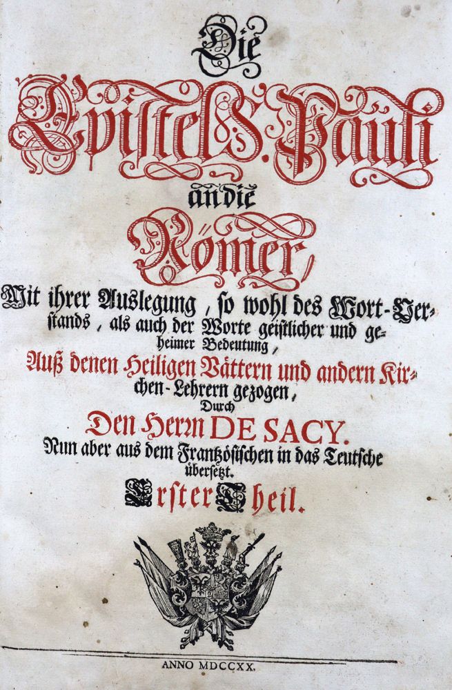Große Abbildung Nr.1: 121-259 Sacy,(L.I.) de (u. A.Le Maistre).: (Alte Drucke, Handschriften und Theologie)