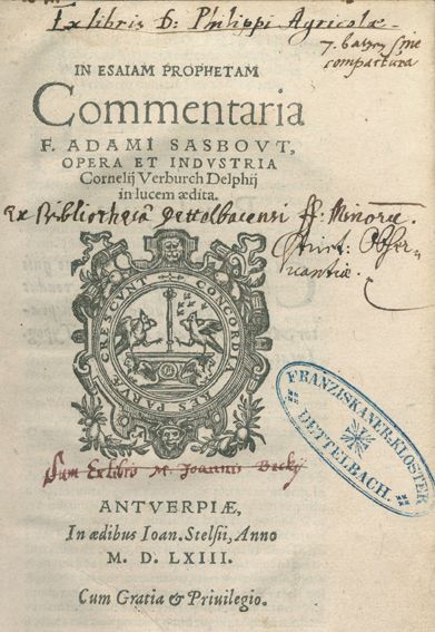 Große Abbildung Nr.1: 121-263 Sasbout, Adam.: (Alte Drucke, Handschriften und Theologie)
