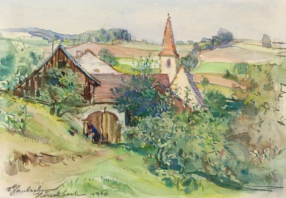 Große Abbildung Nr.1: 121-2661 Glaubacker,Franz: (Künstlergraphik)
