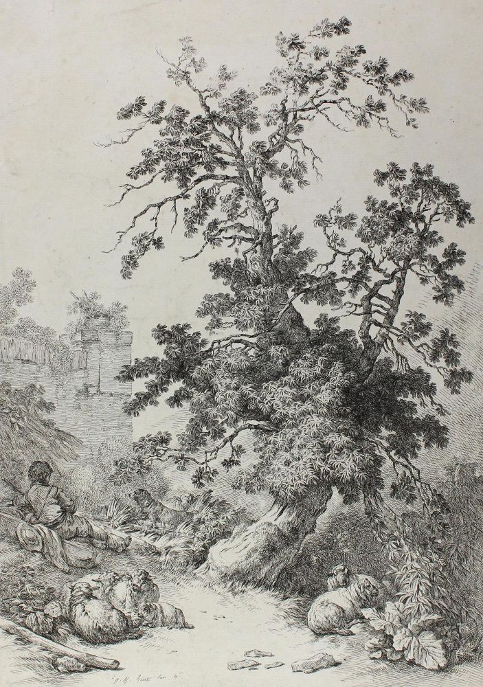 Große Abbildung Nr.1: 121-2731 Huet, Jean-Baptiste Marie: (Künstlergraphik)