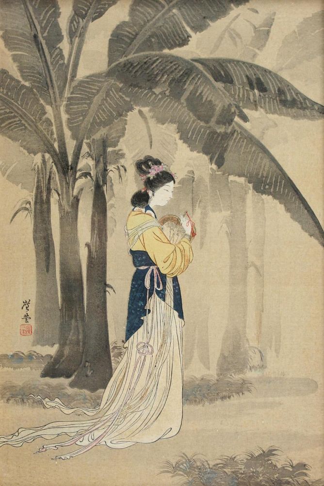 Große Abbildung Nr.2: 121-2768 Kogyo, Tsukioka: (Künstlergraphik, Japan)