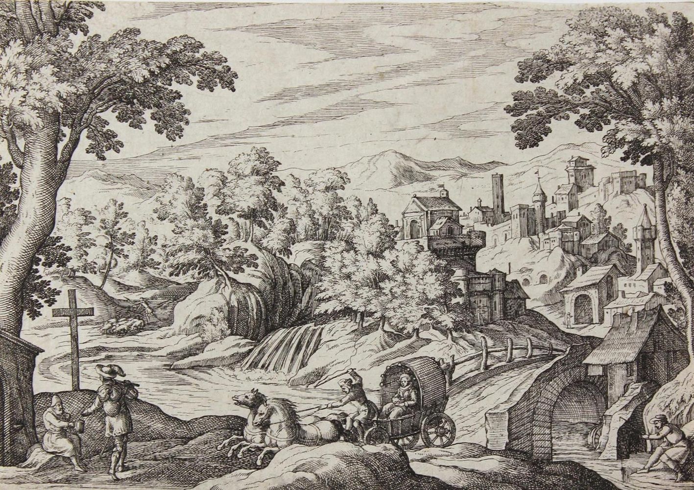 Große Abbildung Nr.2: 121-2910 Konvolut: (Künstlergraphik, Landschaften)