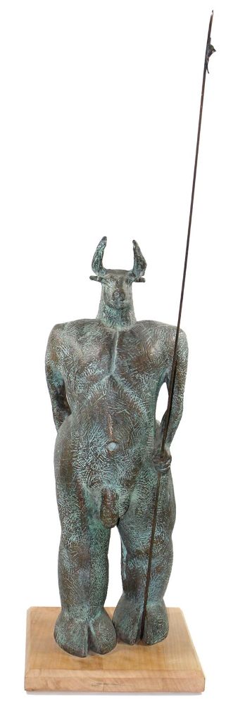 Große Abbildung Nr.1: 121-3080 Minotaurus Bronzeskulptur: (Künstlergraphik, Pforzheim)