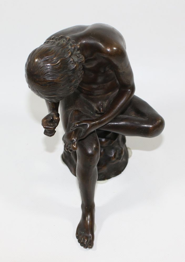 Große Abbildung Nr.4: 121-3296 Spinario, Bronze: (Künstlergraphik, Skulpturen - Plastiken)
