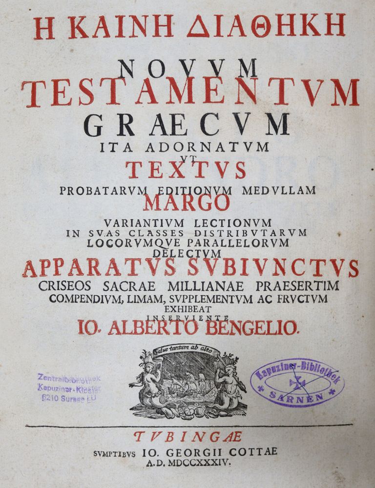 Große Abbildung Nr.1: 121-33 Biblia graece.: (Bibeln)