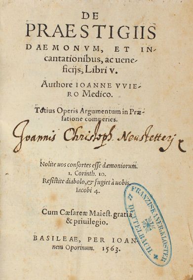Große Abbildung Nr.1: 121-330 Wier,J.: (Grenzwissenschaften und Okkultismus)