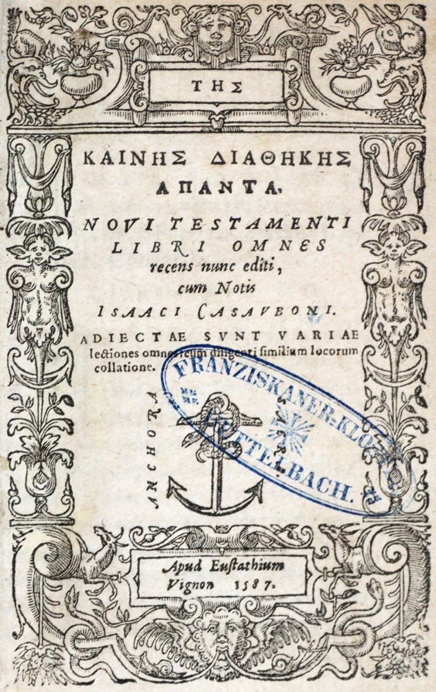 Große Abbildung Nr.1: 121-34 Biblia graece.: (Bibeln)