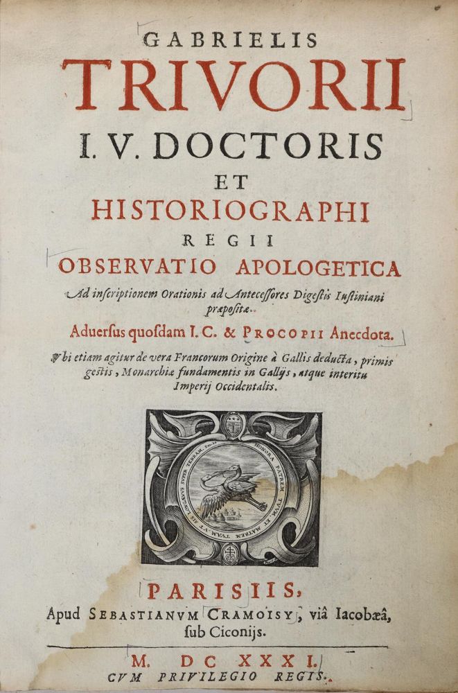 Große Abbildung Nr.1: 121-347 Trivorius,G.: (Juridica und Kriminologie)