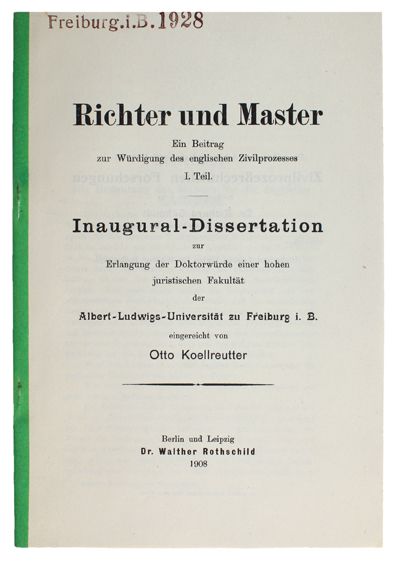 Große Abbildung Nr.1: 121-351 Koellreutter, O.: (Varia)