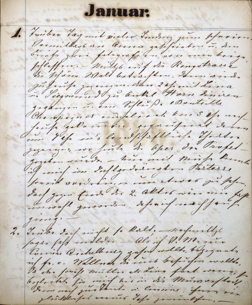 Große Abbildung Nr.1: 121-376 Tage Buch pro 1866: (Militaria, Handschriften)