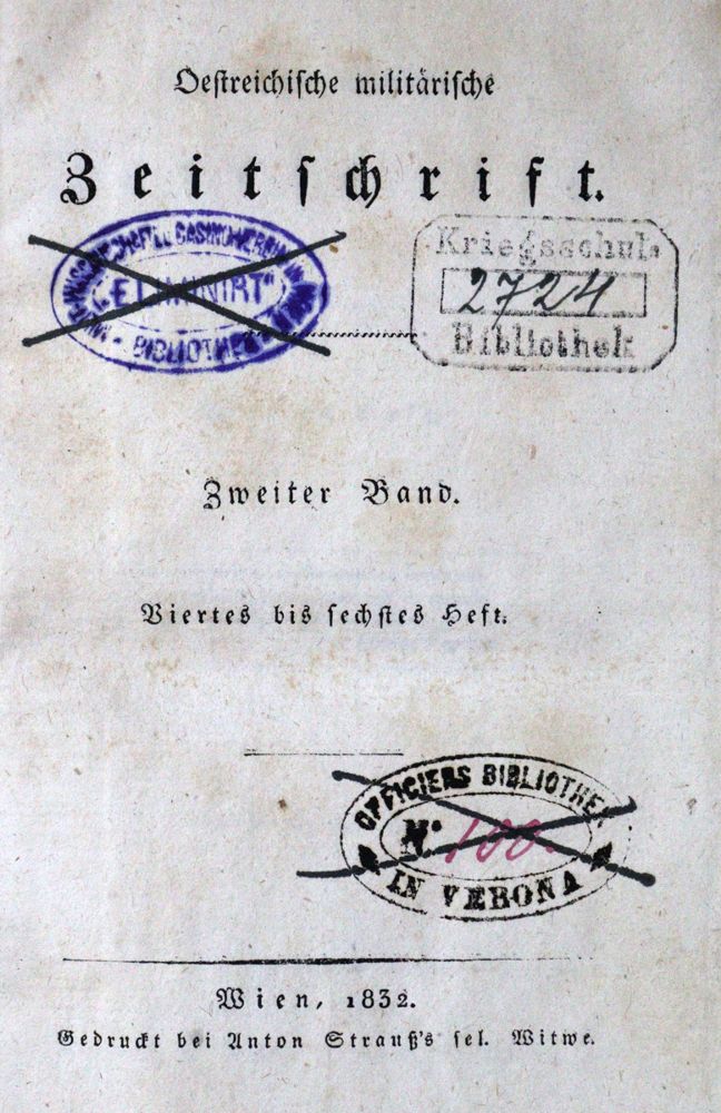 Große Abbildung Nr.1: 121-383 Oesterreichische militärische Zeitschrift.: (Militaria, Österreich)