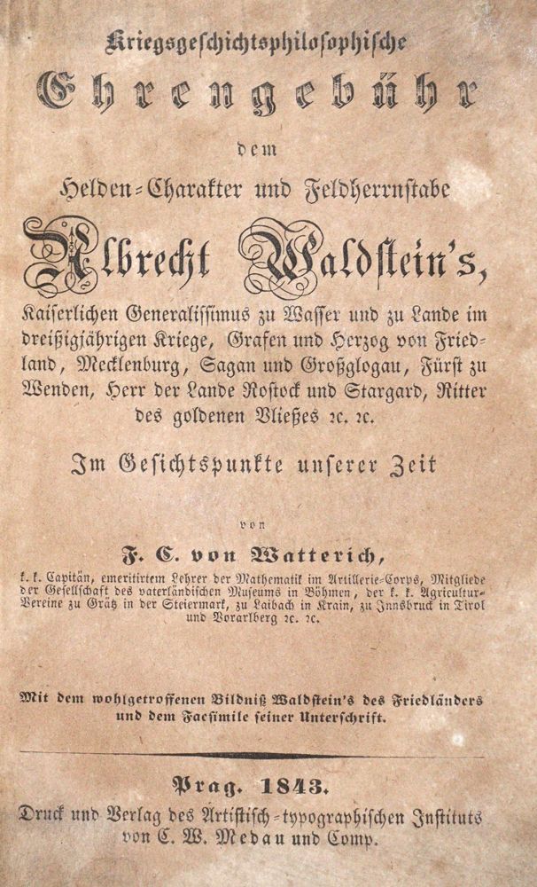 Große Abbildung Nr.1: 121-396 Watterich,F.C.v.: (Militaria)