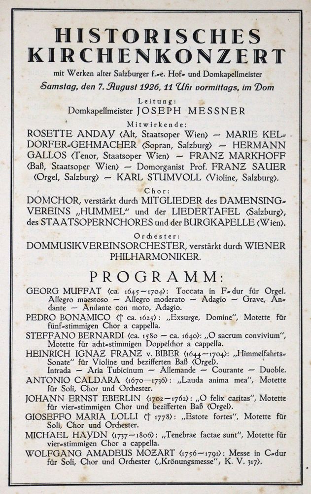 Große Abbildung Nr.2: 121-415 Sammlung: (Musik, Salzburg)
