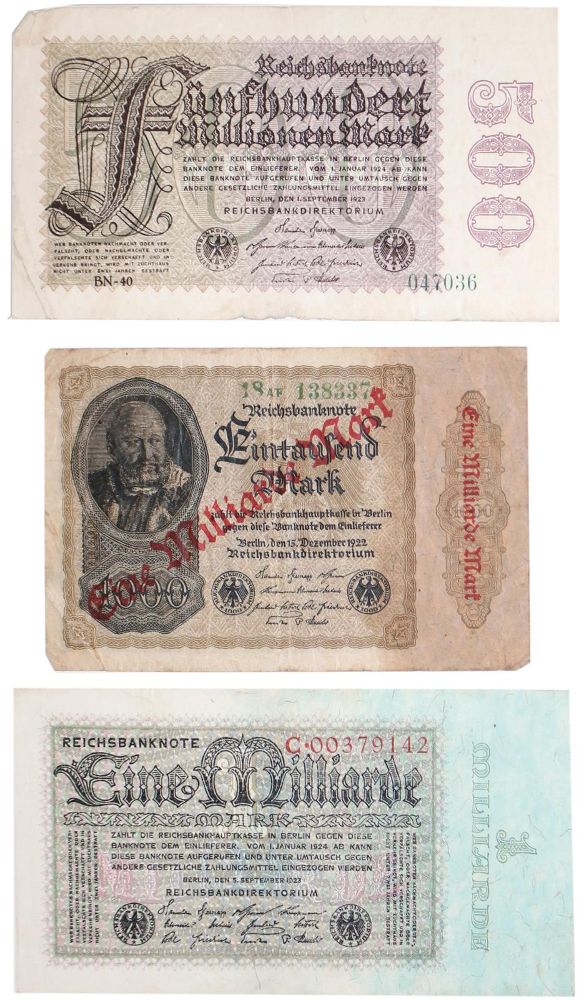 Große Abbildung Nr.2: 121-425 Geldscheinsammlung, Inflationsgeld.: (Numismatik u. Siegelkunde, Medaillen)