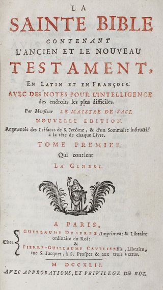 Große Abbildung Nr.1: 121-43 Biblia latino-gallica.: (Bibeln)