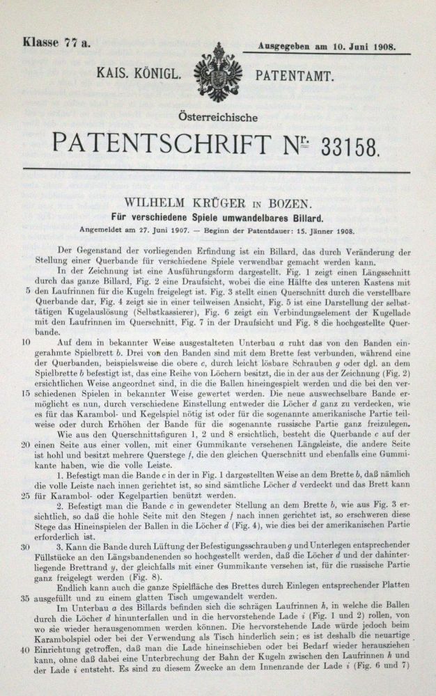 Große Abbildung Nr.1: 121-453 Patentschriften.: (Spiele)