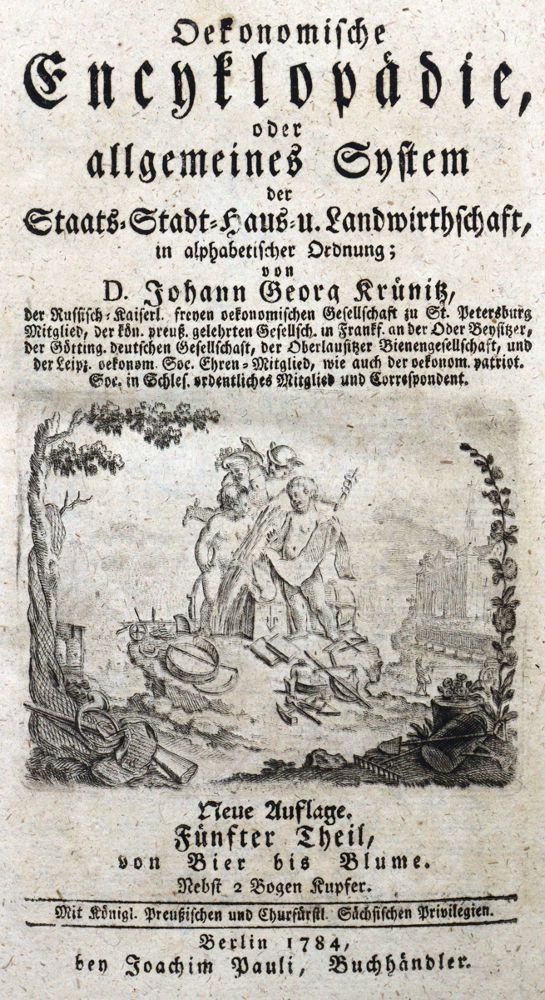 Große Abbildung Nr.1: 121-470 Krünitz,J.G.: (Küche und Haushalt, Getränke, Bierbrauerei)