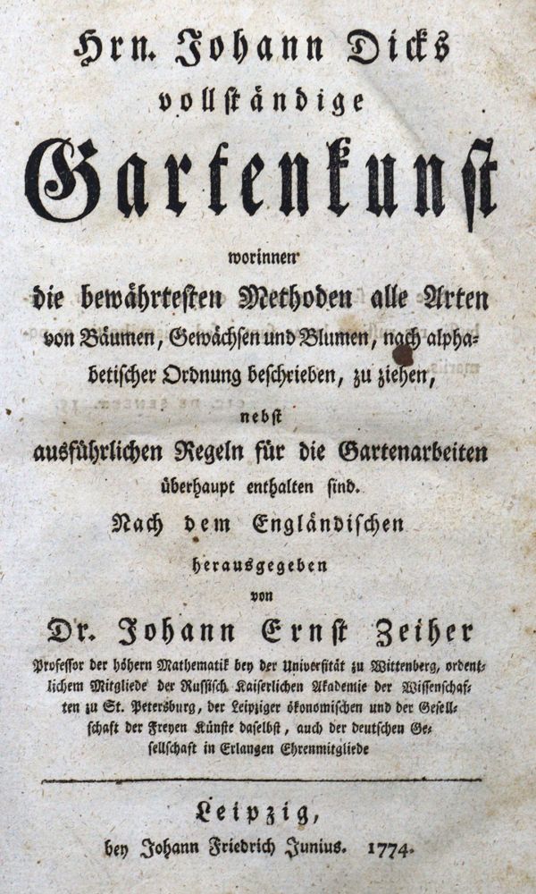 Große Abbildung Nr.1: 121-487 Dick,J.: (Land- und Forstwirtschaft, Garten)