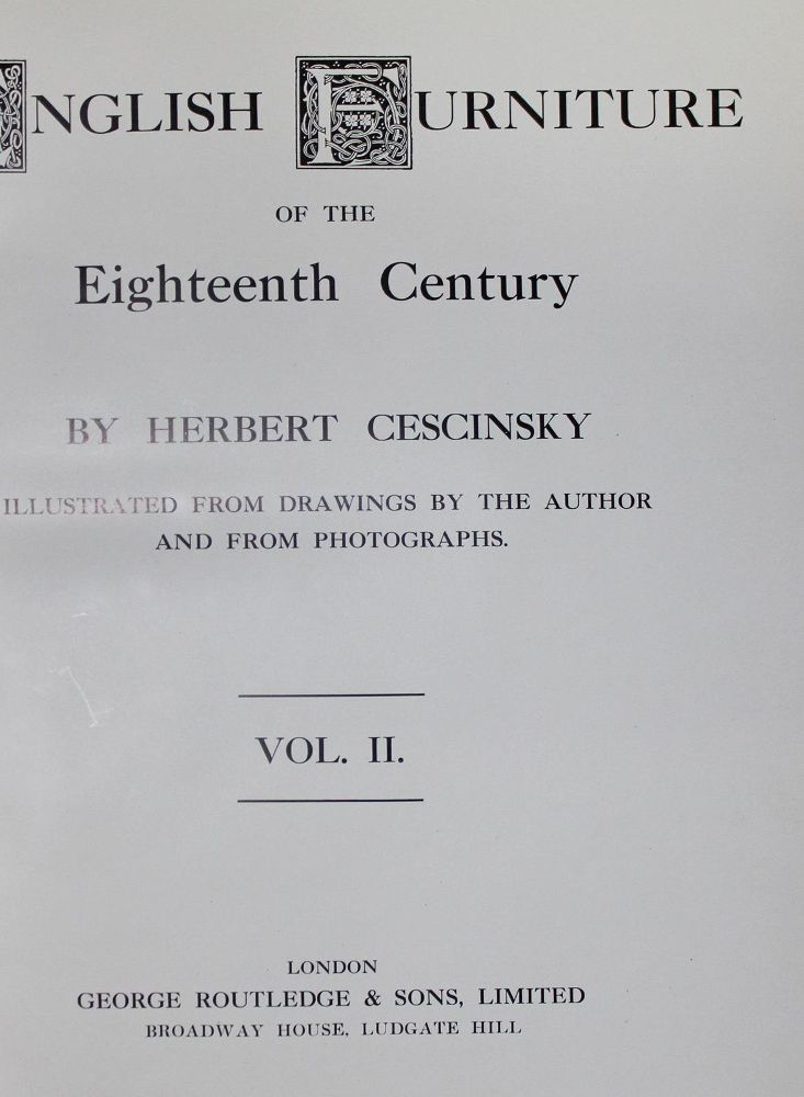 Große Abbildung Nr.1: 121-529 Cescinsky,H.: (Möbel)