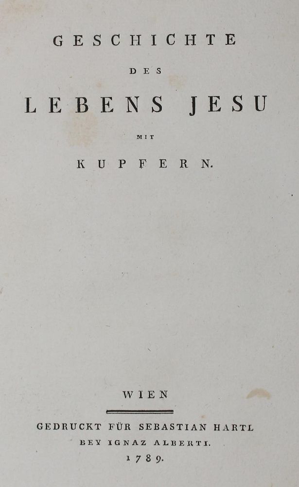 Große Abbildung Nr.2: 121-53 Geschichte des Lebens Jesu mit Kupfern.: (Bibeln)