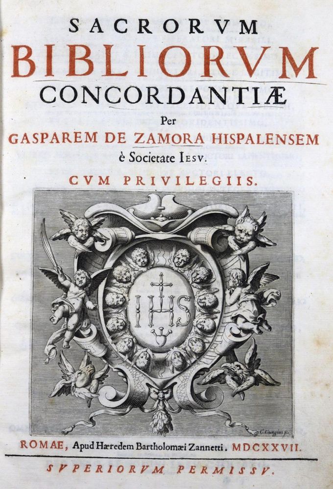 Große Abbildung Nr.1: 121-55 Zamora,G.de.: (Bibeln, Konkordanz)