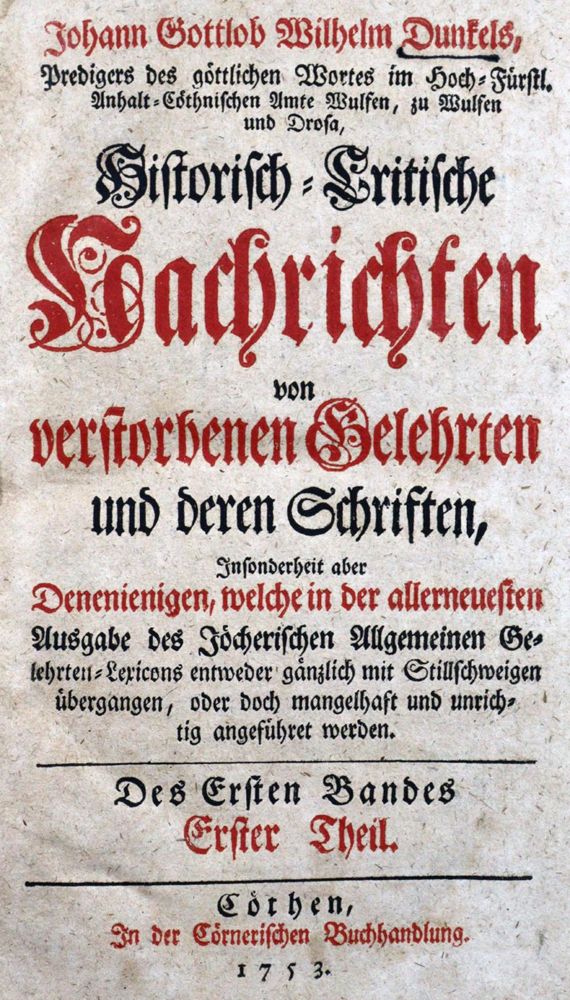 Große Abbildung Nr.1: 121-579 Dunkel,J.G.W.: (Lexika - Wörterbücher - Sprachwissenschaften)