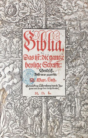 Große Abbildung Nr.1: 121-58 Biblia germanica.: (Bibeln, Luther)